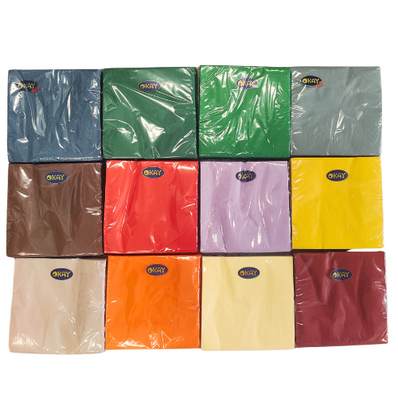 Salviette 40x40  2 Veli colorate